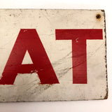 Hand-painted Vintage FLAT Sign