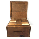 Wonderful, Huge Handmade Wooden Blocks Set in Custom Made Crate