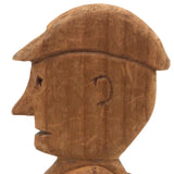 Charming Old Folk Art Jointed Man with Pointy Nose and Hat