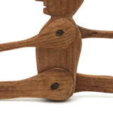Charming Old Folk Art Jointed Man with Pointy Nose and Hat