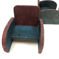 Fabulous Late 40s-early 50s Handmade Miniature Modernist Chairs