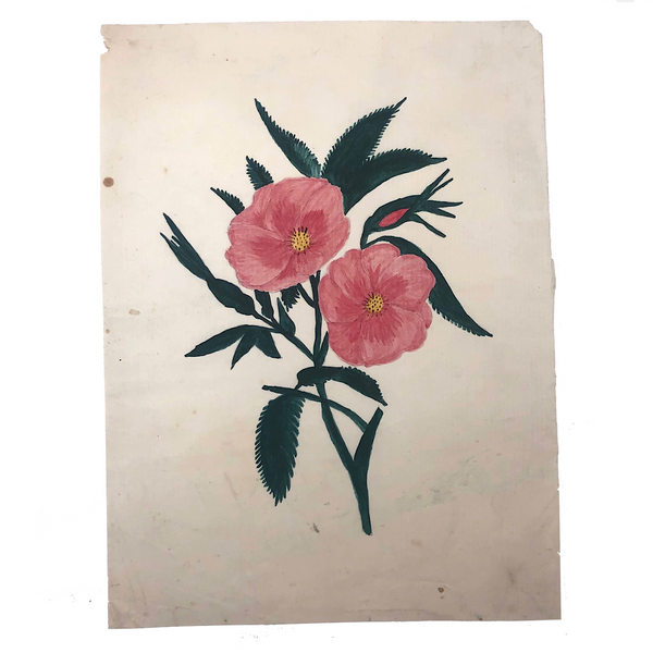 Pink Roses Antique Watercolor #1