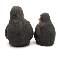 Pair of Large-ish Studio Pottery Penguins Signed KK