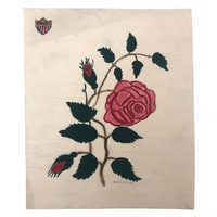 Pink Roses Antique Watercolor #3