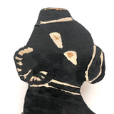 Super Folky Wooden Cutout Black Dog