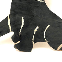 Super Folky Wooden Cutout Black Dog