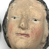 Young Caeser (?) Painted Plaster Bust with Metal Laurel Crown