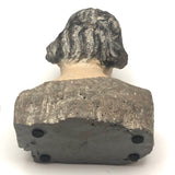 Young Caeser (?) Painted Plaster Bust with Metal Laurel Crown