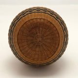 Mid-Century Chinese Finely Woven Wicker Over Porcelain Budvase