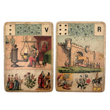 Pair of c. 1890 Grand Jeu de Mlle Le Normand Tarot Cards - Sold Individually