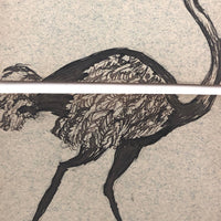 Fantastic British Hand-Drawn Pen and Ink Animal Multiplication Cards on Halved Raffle Tickets