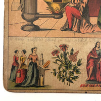 Pair of c. 1890 Grand Jeu de Mlle Le Normand Tarot Cards - Sold Individually