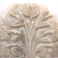 Old Folk Art Marble Carved Flowers