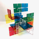 Complete Galt Playplax 1983 Design Toy Set - Squares and Rings