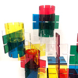 Complete Galt Playplax 1983 Design Toy Set - Squares and Rings