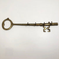 Brass Key-Shaped Wall Mounted Key Holder