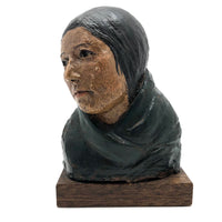 Robert Lohman Ceramic Sculpture Bust of Native American Woman