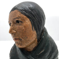 Robert Lohman Ceramic Sculpture Bust of Native American Woman