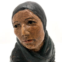 Robert Lohman Ceramic Sculpture Bust of Native American Woman