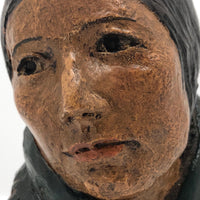 Robert Lohman Ceramic Sculpture Bust of Native American Woman
