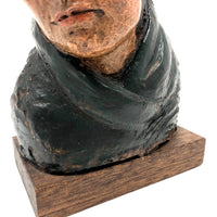 Robert Lohman Ceramic Sculpture Bust of Native American Woman