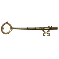 Brass Key-Shaped Wall Mounted Key Holder