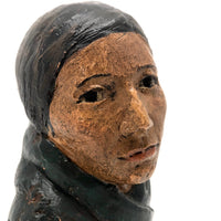 Robert Lohman Ceramic Sculpture Bust of Native American Woman