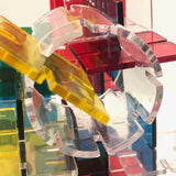 Complete Galt Playplax 1983 Design Toy Set - Squares and Rings