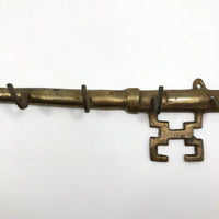 Brass Key-Shaped Wall Mounted Key Holder