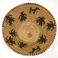 Antique Papago / Pima Figurative Basket with Women and Dogs