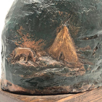 Robert Lohman Ceramic Sculpture Bust of Native American Woman