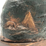Robert Lohman Ceramic Sculpture Bust of Native American Woman