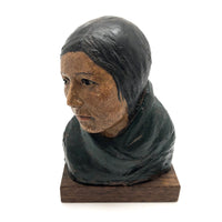 Robert Lohman Ceramic Sculpture Bust of Native American Woman