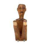 Brilliantly Hinged Old Carved Folk Art Man