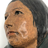 Robert Lohman Ceramic Sculpture Bust of Native American Woman