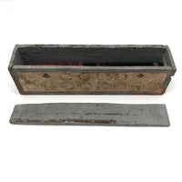 Fabulous Old Handmade "Club Checkers" Box, with Checkers
