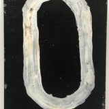 White on Black Double-sided, Hand-painted Scorekeeping Numbers - A Pair