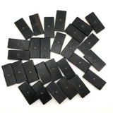 Bone and Ebony Dominoes with Brass Spinners - Complete Double Six Set