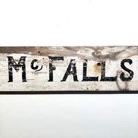 Old McFalls (Mechanic Falls, Maine) Hand-painted Directional Sign