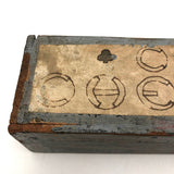 Fabulous Old Handmade "Club Checkers" Box, with Checkers