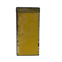 Super Satisfying Old Yellow Painted Tin Box