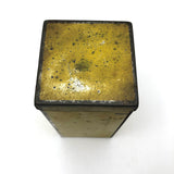 Super Satisfying Old Yellow Painted Tin Box