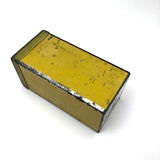 Super Satisfying Old Yellow Painted Tin Box