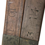 Special Antique Boxwood 24 Inch Carpenter's Rule with Engraved Copper Mend