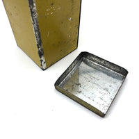 Super Satisfying Old Yellow Painted Tin Box