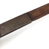 Special Antique Boxwood 24 Inch Carpenter's Rule with Engraved Copper Mend