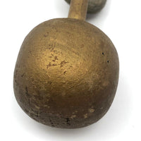 Gold Ball on Chain Old Carved Wooden Whimsy
