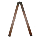 Special Antique Boxwood 24 Inch Carpenter's Rule with Engraved Copper Mend