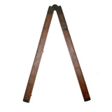 Special Antique Boxwood 24 Inch Carpenter's Rule with Engraved Copper Mend