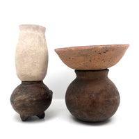 Sculptural Pre-Columbian Pottery Vessels and Plate - SOLD INDIVIDUALLY